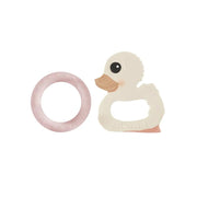 Hevea Kawan Duck and Ring Teether Toys Gift Set - Powder Pink-Hevea-Hello Charlie