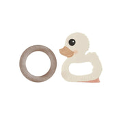 Hevea Kawan Duck and Ring Teether Toys Gift Set - Tan Beige-Hevea-Hello Charlie