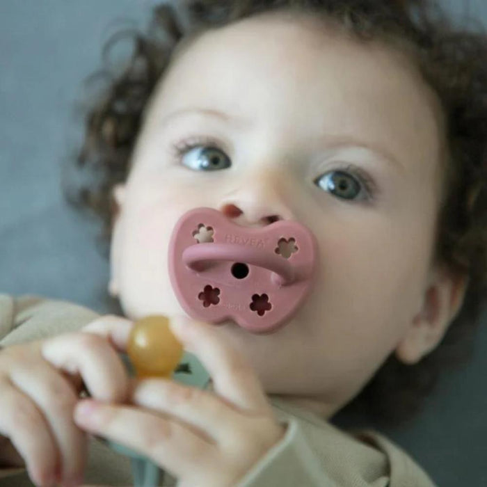 Hevea Natural Pacifier - Baby Blush & Rosewood--Hello-Charlie