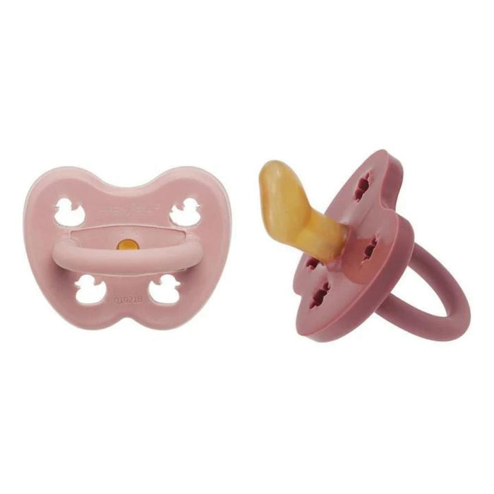 Hevea Natural Pacifier - Baby Blush & Rosewood-Orthodontic 3-36 months-Hello-Charlie