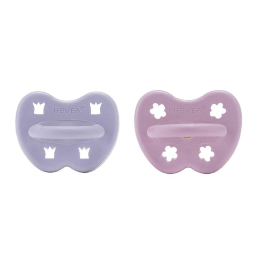 Hevea Natural Pacifier - Dusty Violet & Light Orchid--Hello-Charlie