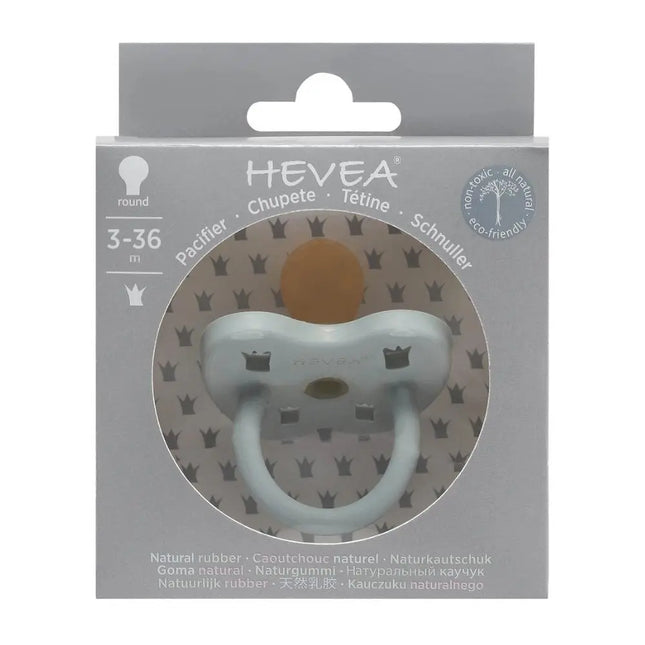 Hevea Natural Pacifier - Gorgeous Grey-Single-Pack-Hevea-Round 3-36 months-Hello Charlie