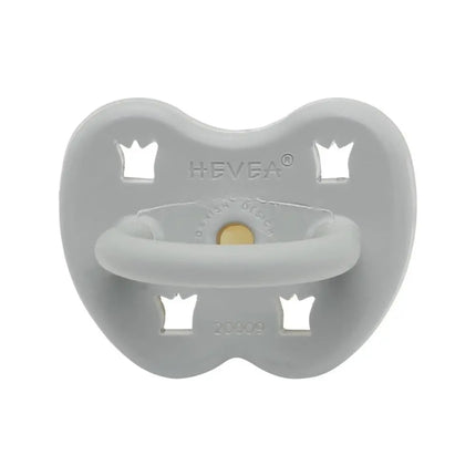 Hevea Natural Pacifier - Gorgeous Grey-Single-Pack-Hevea-Orthodontic 3-36 months-Hello Charlie