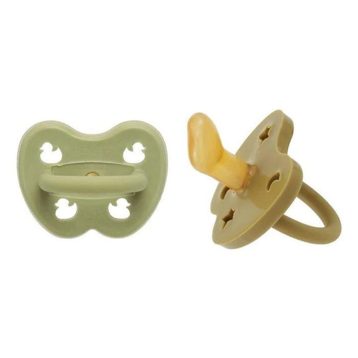 Hevea Natural Pacifier - Hunter Green & Olive - 2 - pack - Hello Charlie