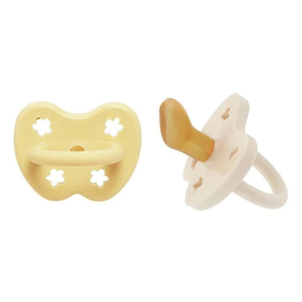 Hevea Natural Pacifier - Pale Butter & Milky White--Hello-Charlie