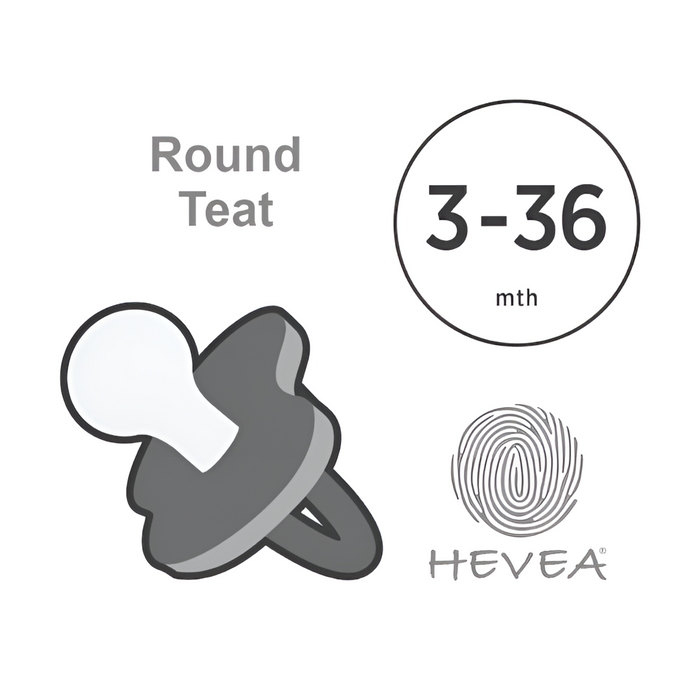 Hevea Natural Pacifier - Pale Butter & Milky White--Hello-Charlie