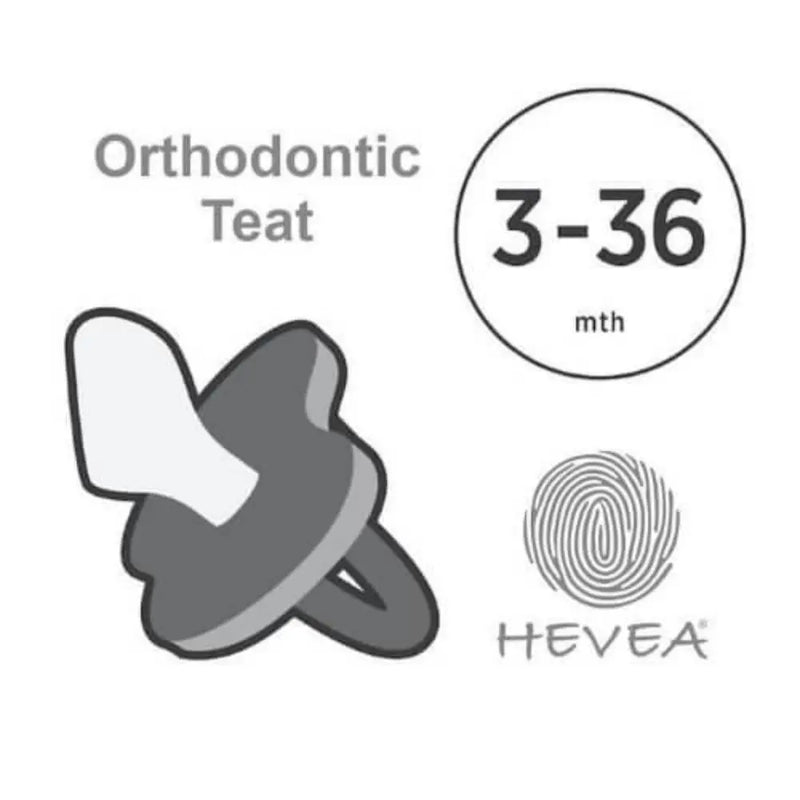 Hevea Natural Pacifier - Ruby-Single-Pack-Hevea-Orthodontic 3-36 months-Hello Charlie