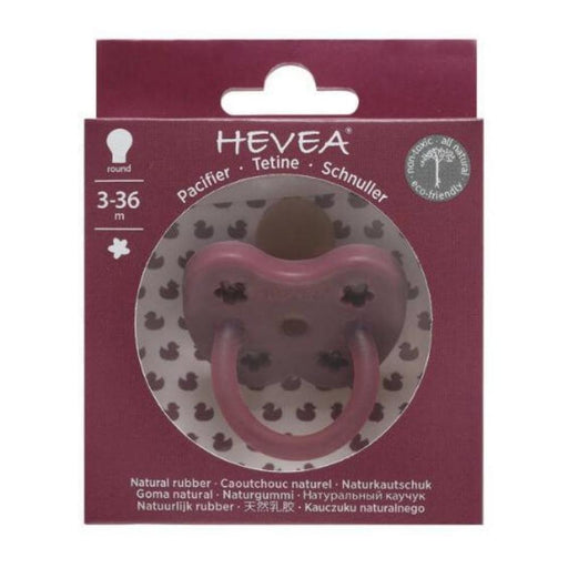 Hevea Natural Pacifier - Ruby - Single - Pack - Hello Charlie