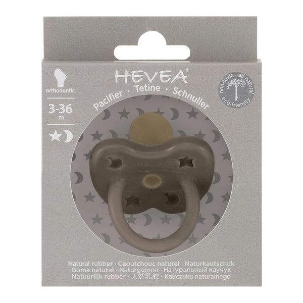 Hevea Natural Pacifier - Shiitake Grey--Hello-Charlie