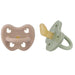 Hevea Natural Pacifier - Tan Beige & Moss Green-Orthodontic 3-36 months-Hello-Charlie