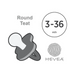 Hevea Natural Pacifier - Turmeric-Round 3-36 months-Hello-Charlie