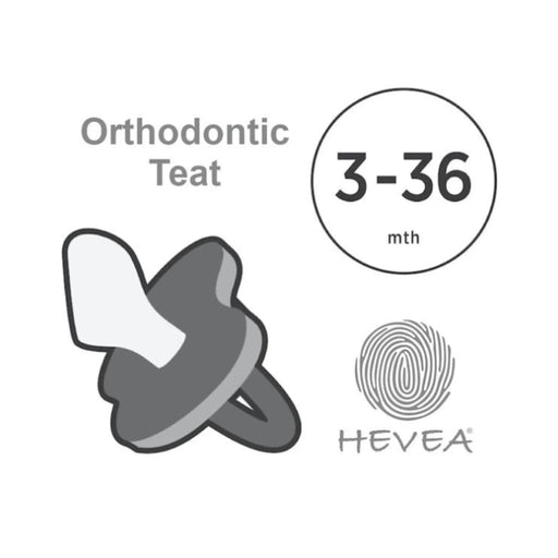 Hevea Natural Pacifier - Turmeric-Single-pack-Hevea-Orthodontic 3-36 months-Hello Charlie