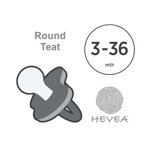 Hevea Natural Pacifier - Turmeric-Single-pack-Hevea-Round 3-36 months-Hello Charlie