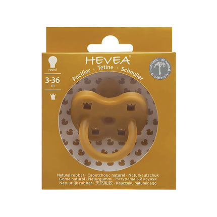 Hevea Natural Pacifier - Turmeric-Single-pack-Hevea-Orthodontic 3-36 months-Hello Charlie