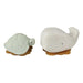 Hevea Natural Rubber Frosty White Whale & Sage Turtle - Hello Charlie