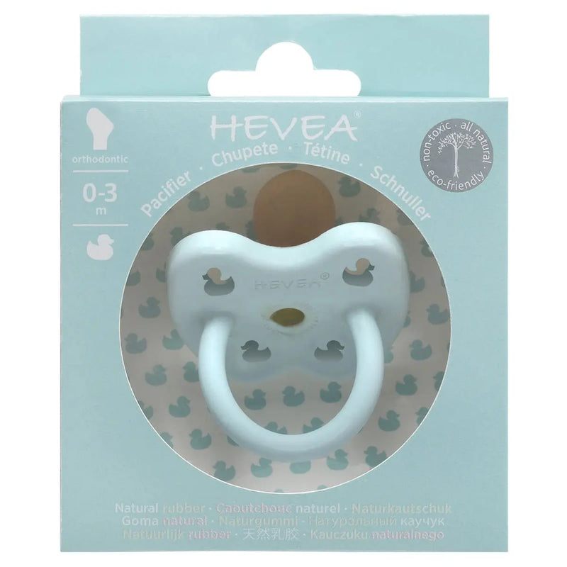 Hevea Natural Rubber Pacifier -Baby Blue-Single-Pack-Hevea-Orthodontic 0-3 months-Hello Charlie