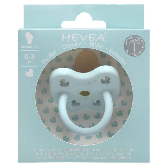 Hevea Natural Rubber Pacifier - Baby Blue - Single - Pack - Hello Charlie