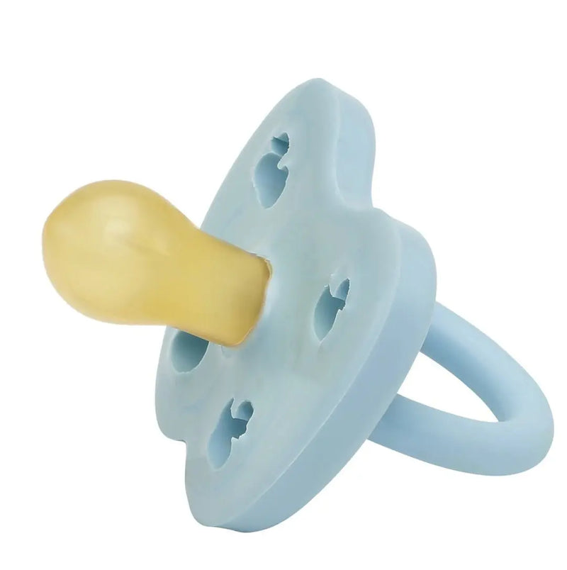 Hevea Natural Rubber Pacifier -Baby Blue-Single-Pack-Hevea-Round 0-3 months-Hello Charlie