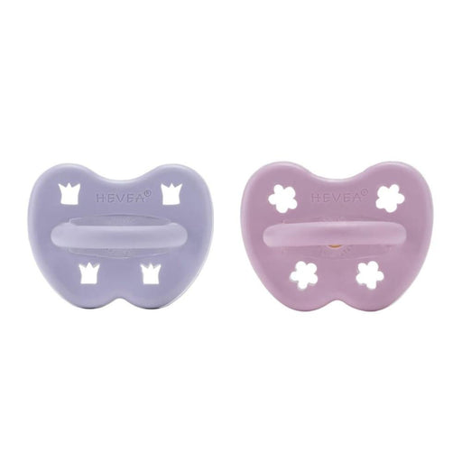 Hevea Natural Rubber Pacifier - Dusty Violet & Light Orchid - Twin Pack - Hello Charlie