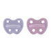 Hevea Natural Rubber Pacifier - Dusty Violet & Light Orchid - Twin Pack - Hello Charlie