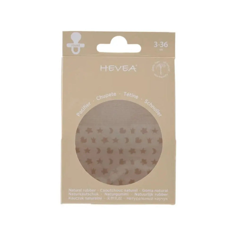 Hevea Natural Rubber Pacifier - Light Orchid & Sandy Nude- Twin Pack-Hevea-Orthodontic 3-36 months-Hello Charlie