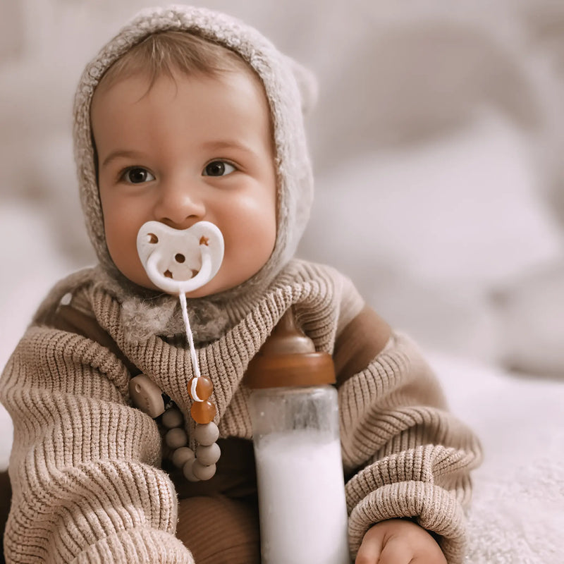 Hevea Natural Rubber Pacifier - Pale Butter & Milky White - Twin Pack-Hevea-Orthodontic 3-36 months-Hello Charlie