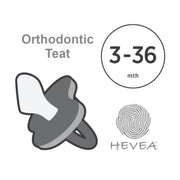 Hevea Natural Rubber Pacifier - Pale Butter & Milky White - Twin Pack-Hevea-Orthodontic 3-36 months-Hello Charlie