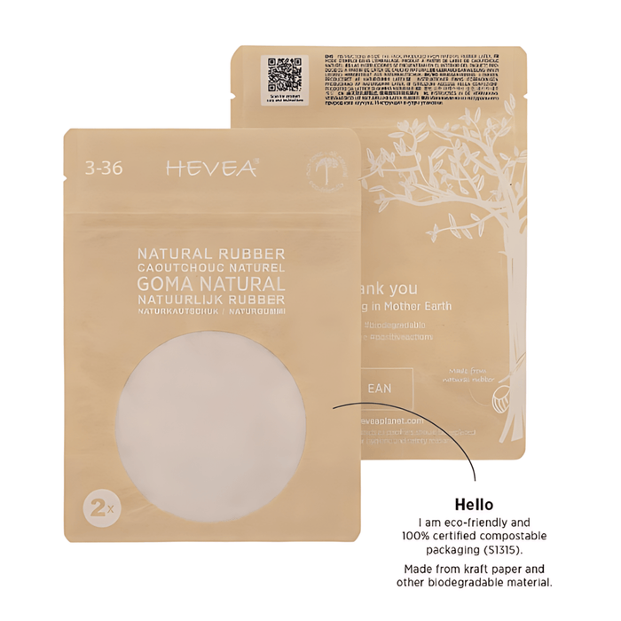 Hevea Natural Rubber Pacifier - Pale Butter & Milky White - Twin Pack - Hello Charlie