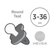 Hevea Natural Rubber Pacifier - Pale Butter & Milky White - Twin Pack-Hevea-Orthodontic 3-36 months-Hello Charlie