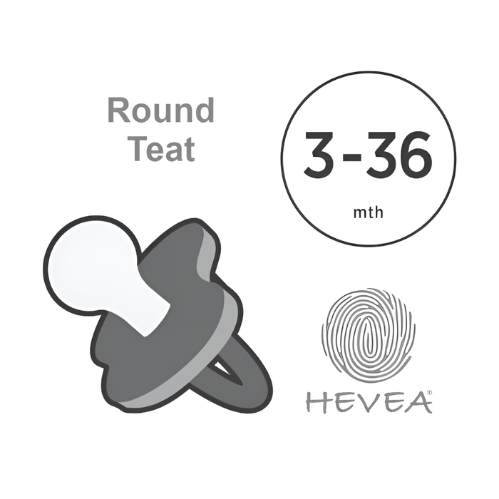 Hevea Natural Rubber Pacifier - Pale Butter & Milky White - Twin Pack - Hello Charlie