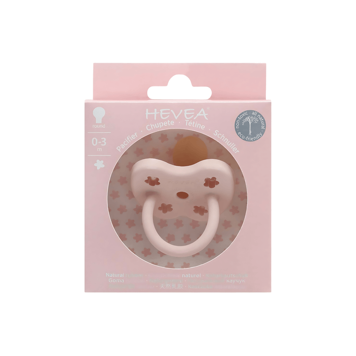 Hevea Natural Rubber Pacifier - Powder Pink - Single - Pack - Hello Charlie