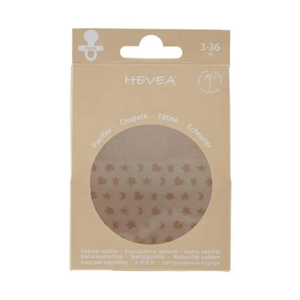 Hevea Natural Rubber Pacifier - Sandy Nude & Tan Beige - Twin Pack-Hevea-Orthodontic 3-36 months-Hello Charlie