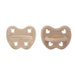 Hevea Natural Rubber Pacifier - Sandy Nude & Tan Beige - Twin Pack - Hello Charlie