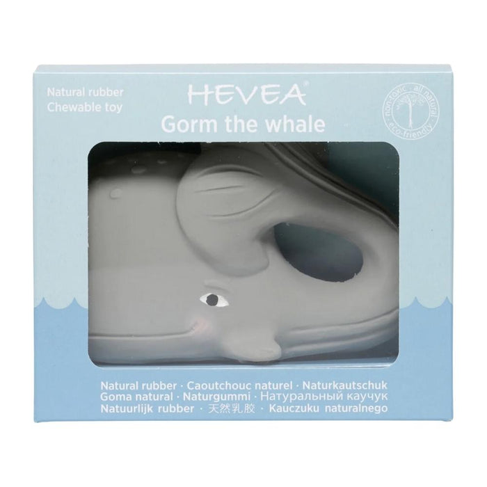 Hevea Natural Rubber Teether - Gorm Grey Whale - Hello Charlie