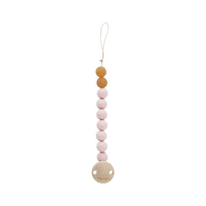 Hevea Pacifier Holder - Natural Rubber-Powder Pink-Hello-Charlie