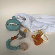Hevea Pacifier Holder - Natural Rubber-Hevea-Powder Pink-Hello Charlie