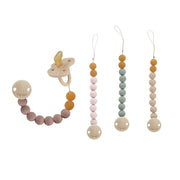 Hevea Pacifier Holder - Natural Rubber-Hevea-Powder Pink-Hello Charlie