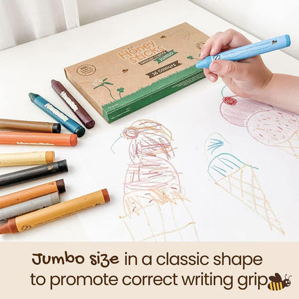 Honeysticks Beeswax Crayons 16 Pack - Jumbo-Honeysticks-Hello Charlie