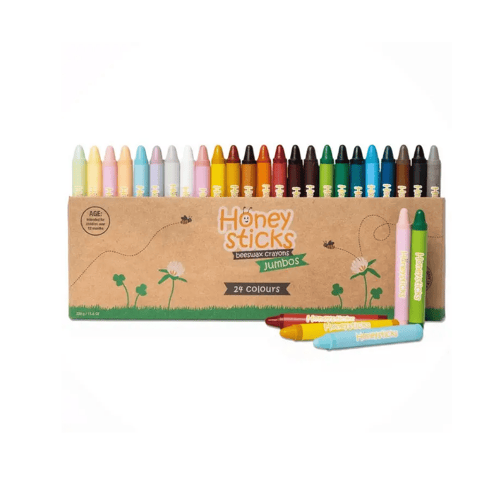 Honeysticks Beeswax Crayons 24 Pack - Jumbo - Hello Charlie