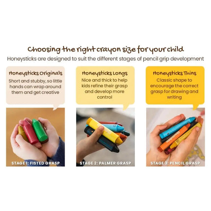 Honeysticks Beeswax Crayons 8 Pack - Jumbos-Honeysticks-Hello Charlie
