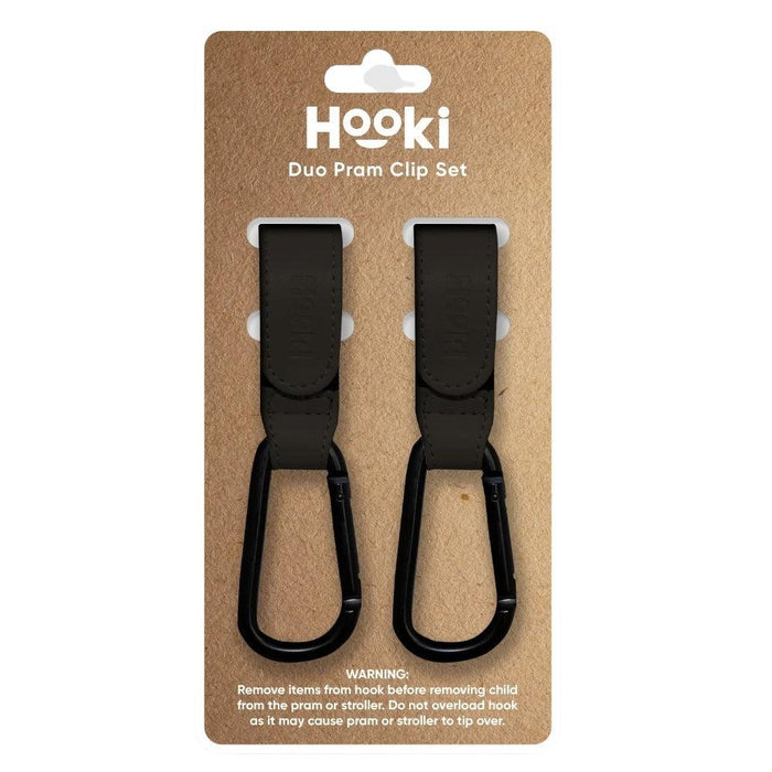 Hooki Duo Pram Clip Hook - Black - Hello Charlie