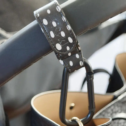 Hooki Duo Pram Clip Hook - Dotty Black-Hooki-Hello Charlie