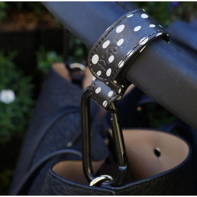 Hooki Duo Pram Clip Hook - Dotty Black-Hooki-Hello Charlie