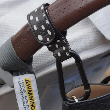 Hooki Duo Pram Clip Hook - Dotty Black-Hooki-Hello Charlie