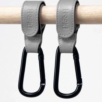 Hooki Duo Pram Clip Hook - Grey-Hooki-Hello Charlie