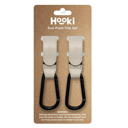 Hooki Duo Pram Clip Hook - Ivory-Hooki-Hello Charlie