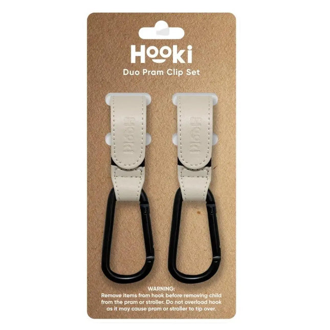 Hooki Duo Pram Clip Hook - Ivory-Hooki-Hello Charlie