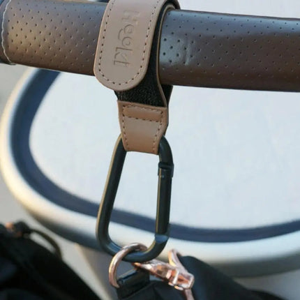 Hooki Duo Pram Clip Hook - Tan-Hooki-Hello Charlie
