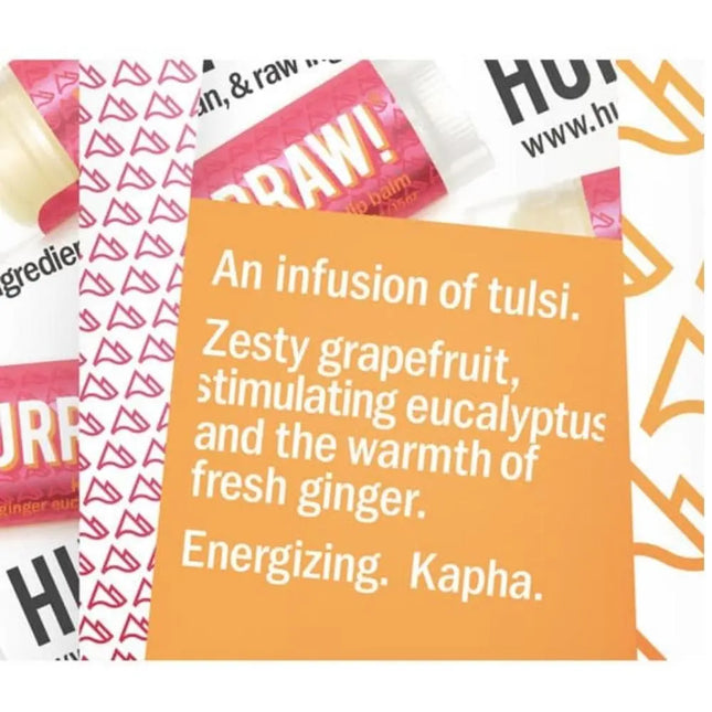 Hurraw Lip Balm Kapha - Grapefruit, Ginger, Eucalyptus-Hurraw-Hello Charlie