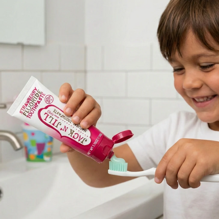 Jack N' Jill Natural Kids Toothpaste - Strawberry with Fluoride 50g